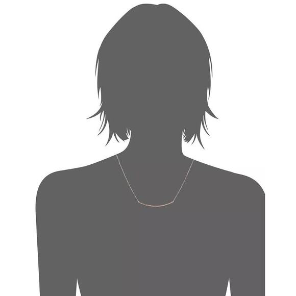 Gorjana Gold Filled Curved Hammered Pendant Chain Layering Minimalist Necklace - Picture 9 of 9